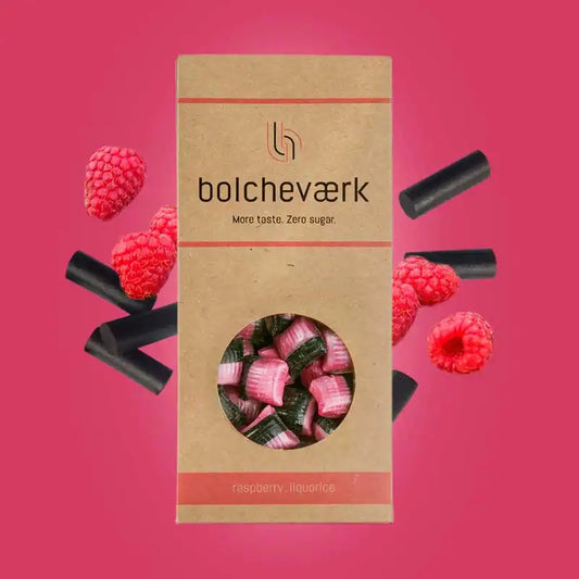 Bolcheværk Hindbær & Lakrids - Sukkerfri bolcher